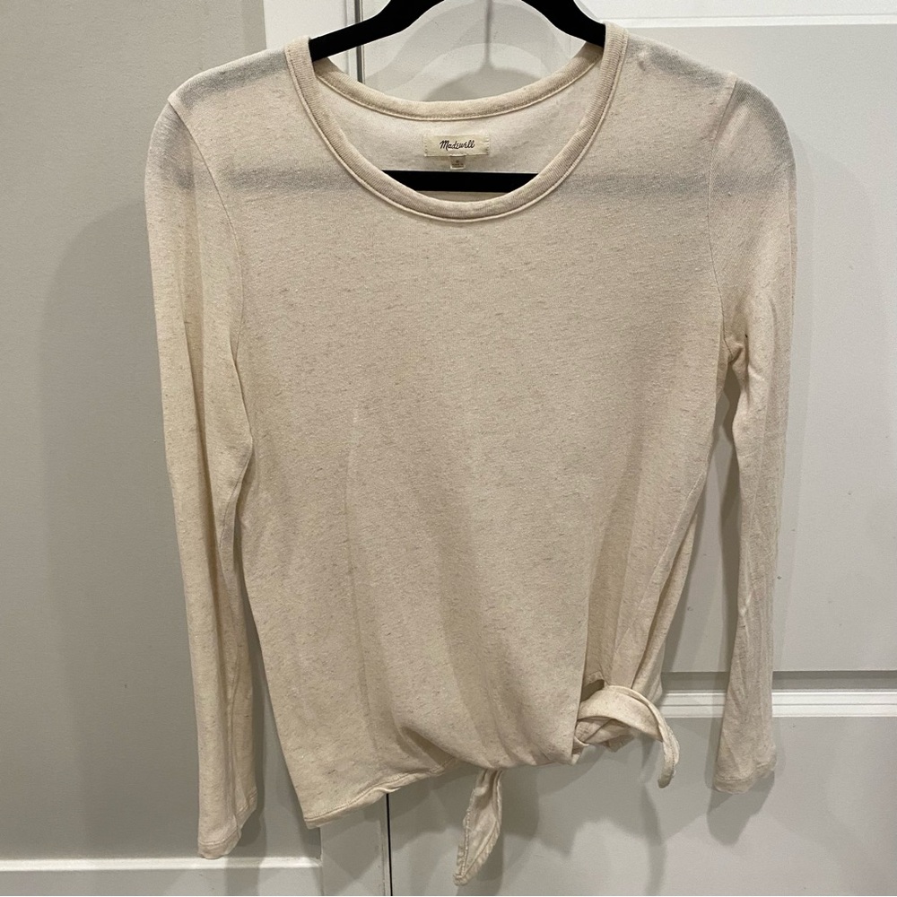 Madewell Cream Women's Long Sleeve Top Size Small